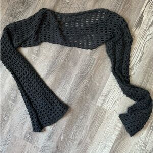 Grey Crochet Bolero